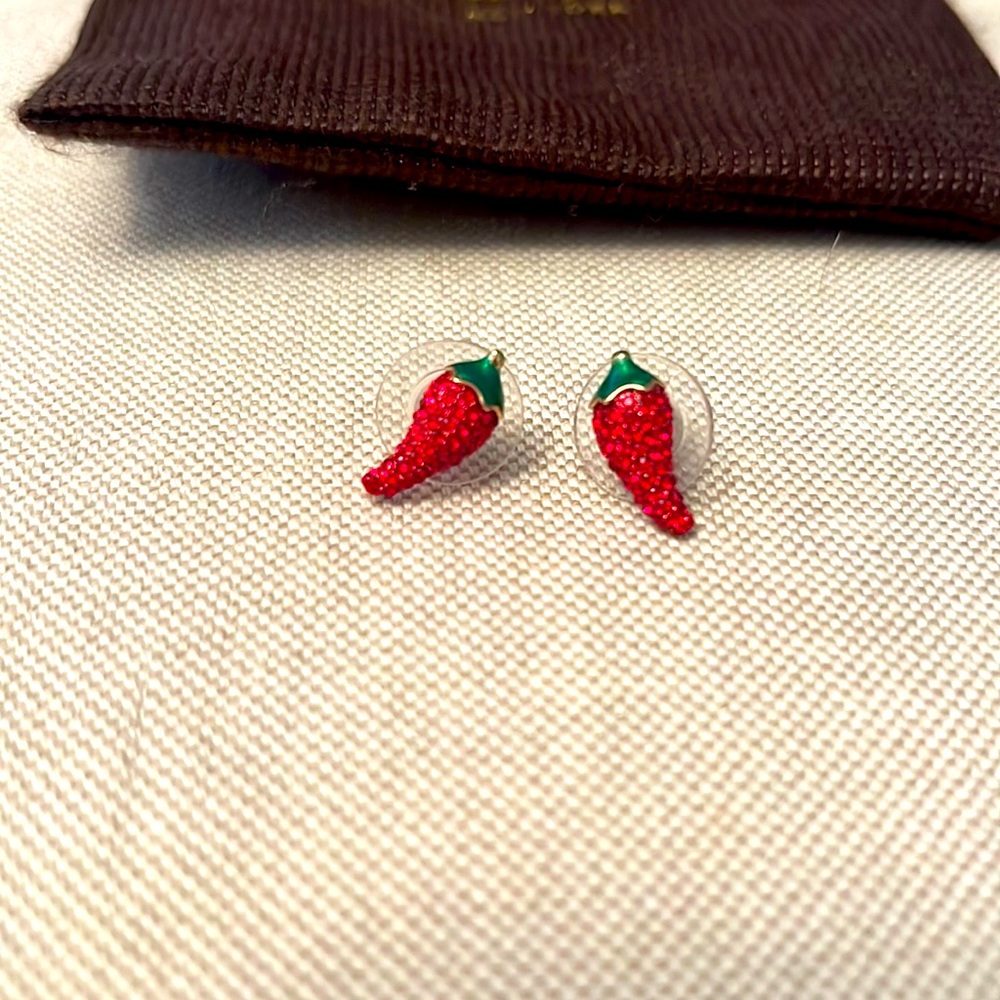 BNWOT Kate Spade Chili Pepper stud earrings